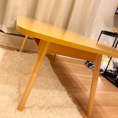 【ほぼ未使用】大きめ 食卓 収納付き ローテーブル センターテーブル の画像