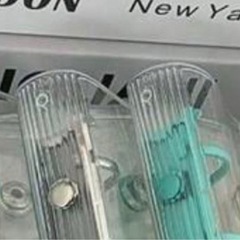 シール帳 バインダー A7 リフィル 10枚 クリア 透明 水色 ブルーの画像