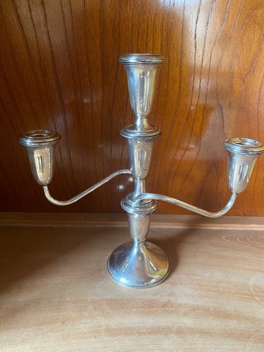 銀製　燭台　starring刻印あり