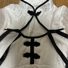 白 チャイナドレス ミニ丈 韓国風 セクシー コスプレ パーティー 衣装の画像