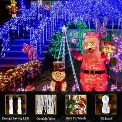 🎄【未使用】イルミネーション LEDライト 60m 緑・白 各1本🎄の画像