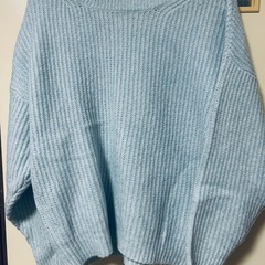 studio clip ライトブルーニットの画像