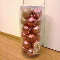 クリスマス オーナメント 飾り ボール 24個 8cm ローズゴールドの画像