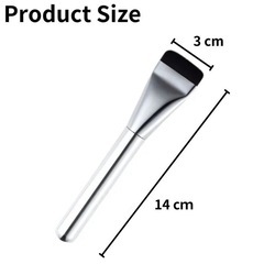 ファンデーションブラシ 薄型 幅広 平型 スパチュラ 平筆 ワイド メイクブラシの画像