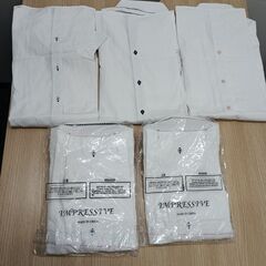 メンズワイシャツ　5点セット　未開封×2　ほぼ未使用×3　LLサイズ　ボタンダウンの画像