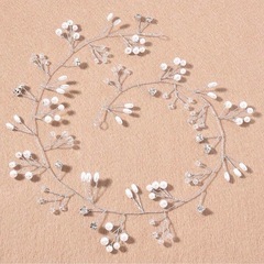 ヘッドドレス 髪飾り ヘアアクセサリー ウエディング 結婚式 シルバー1809の画像