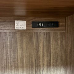 佐藤産業 Cerise レンジ台 カップボード 食器棚 ブラウン　キッチン家電収納 キッチンカウンター カウンターレンジボードの画像