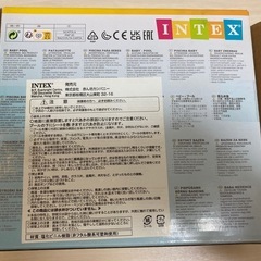 ✨美品✨INTEX 円形ビニールプール　お部屋でおもちゃすくい遊びやボールプールにも✨　の画像