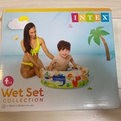 ✨美品✨INTEX 円形ビニールプール　お部屋でおもちゃすくい遊びやボールプールにも✨　の画像