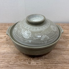  萬古焼 銀峯 土鍋 (深鍋) 8号 2-3人用 の画像