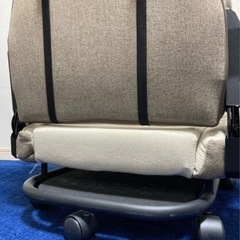 レーシングスタイル ゲーミングチェア ベージュの画像