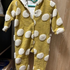動物デザインロンパース（イエロー・90cm）の画像