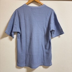 メンズ　Tシャツ　水色パイル生地の画像