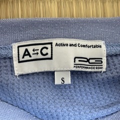 メンズ　Tシャツ　水色パイル生地の画像