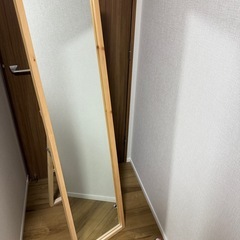 無印　パイン材ミラーの画像