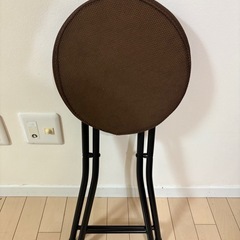 ニトリ　折り畳みチェア　ブラウンの画像