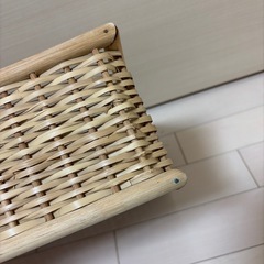 無印良品 無印　バスケット　カゴ　藤のカゴ　かご　ボックス　重なるブリ材長方形バスケットの画像
