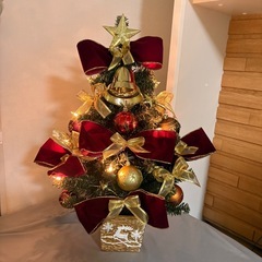 🎄ライト付き✨クリスマスツリー（約60cm）陶器ベース・箱付き🎁の画像