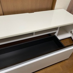 LOWYA テレビ台 幅120cm ホワイトの画像