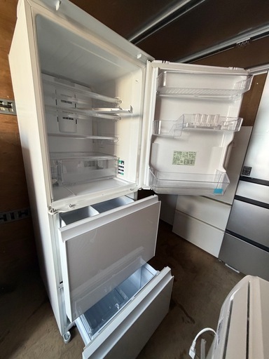 NO B634?福岡市内配送設置無料✨?SJ-GW35F-W 冷蔵庫 プラズマクラスター冷蔵庫 ピュアホワイト [350L /3ドア 