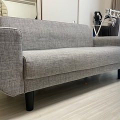 【11/17まで募集中】LOWYA ソファ　2.5人掛け　グレー  の画像