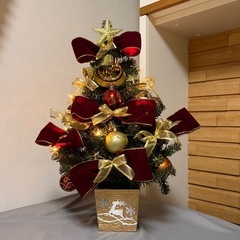 🎄ライト付き✨クリスマスツリー（約60cm）陶器ベース・箱付き🎁の画像