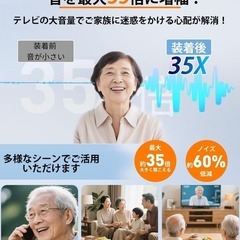 【新品】集音器 高齢者 自動電源ON/OFF 4段階音量調整 音声拡聴器 簡単操作の画像
