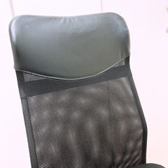 【短期掲載】ハイバックチェア　上部レザー使用　高さ調整可の画像