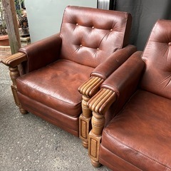 差し上げます　無料　早い者勝ち レトロ　ソファ　　の画像