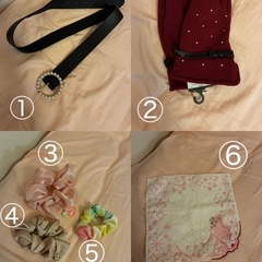 まとめ売り ニット帽 ベルト ハンカチ 手袋 バッグ シュシュ の画像