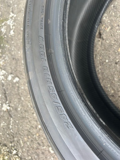 245/45R18バリ目2本ヨコハマアドバンフレバ