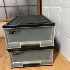 衣装ケース 2個セット CASTY製 の画像