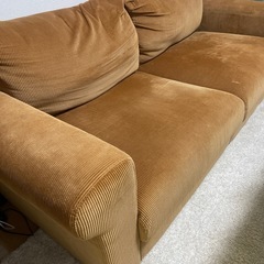 ソファー　コーデュロイ　2.5人かけ掛けの画像