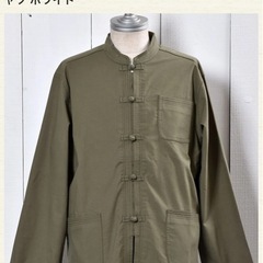 TEMPTATION チャイナボタン カジュアルシャツ カーキの画像