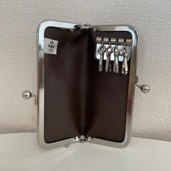 美品♡ギンガムチェック キーケース4本の画像