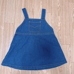 idol collection デニム ジャンパースカート 95 ブルー系　ワンピース　ベビー服　キッズ　ジャンバースカートの画像