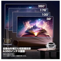 プロジェクター 1080P 8K対応＆HDR高ダイナミック&1400Ansiの画像