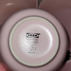 IKEA ピンク系ストーンウェア 食器セット（7点）の画像