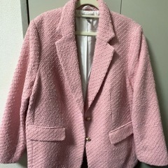 H&M ピンク ジャケット 試着のみの画像