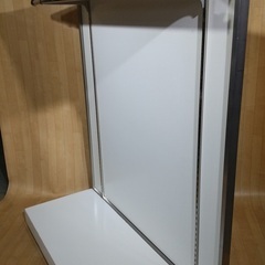 パネル式ハンガーラック・１段ハンガー・洋服掛け・棚付・キャスター付き・０６の画像