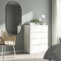 IKEA マルム　ホワイトチェスト 4段の画像