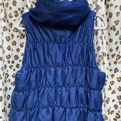 大きいサイズ　デニム　ベスト　しまむら　アベイルの画像