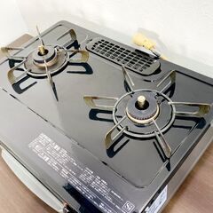 【グリル未使用】Rinnai リンナイ ガスコンロ NTM34BKL 2019年製 LPガス用 グリル未使用 動作品 ガステーブル E0EY0106の画像