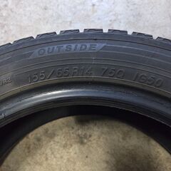 ☆スタッドレス 冬 軽自動車 155/65R14 ヨコハマ IG50   タイヤのみ4本セット☆の画像