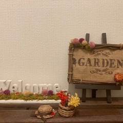 インテリア　オブジェ　ドライフラワー　プリザーブドフラワー　ミニイーゼル　ミニ帽子　ミニカゴの画像