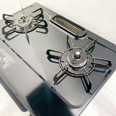 【グリル未使用】Paloma パロマ ガスコンロ 都市ガス用 左強火力 IC-S37K-L 2021年製 動作品 ガステーブル E1EY0101の画像