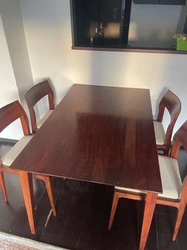 大塚家具☆ダイニングセット☆奥山清行デザインした家具☆ウォルネット☆