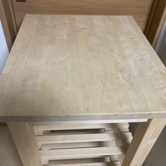 IKEA  イケア　キッチンワゴン　ワゴン　キッチンカート　木製　テーブル　収納　シェルフ　ラックの画像