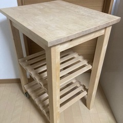 IKEA  イケア　キッチンワゴン　ワゴン　キッチンカート　木製　テーブル　収納　シェルフ　ラックの画像