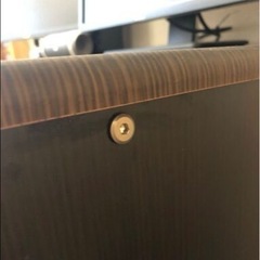 受け渡しの方決定スライド式パソコンデスクサイドキャビネット付きの画像